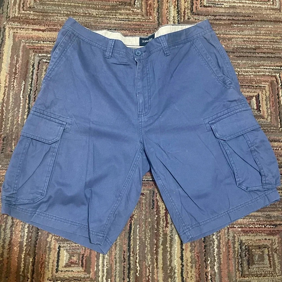 St. John's Bay Cargo Shorts Cotton Comfort Stretch Pockets Blue Mens Size 38 - Picture 1 of 6